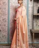 Light Peach color Saree in Dola Silk