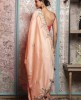 Light Peach color Saree in Dola Silk