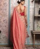 Peach color Saree in Dola Silk