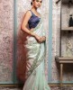 Mint Blue color Saree in Dola Silk