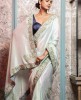 Mint Blue color Saree in Dola Silk
