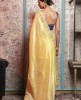 Lemon Yellow Saree in Dola Silk