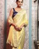 Lemon Yellow Saree in Dola Silk
