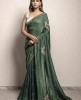 Dark Green color Saree in Dola Silk