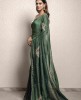 Dark Green color Saree in Dola Silk