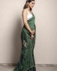 Dark Green color Saree in Dola Silk