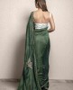 Dark Green color Saree in Dola Silk