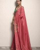 Reddish Pink color Saree in Dola Silk