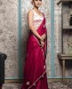 Dark Pink Saree in Dola Silk