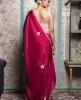 Dark Pink Saree in Dola Silk