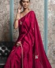 Dark Pink Saree in Dola Silk