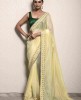 Light Yellow Saree in Soft Organza