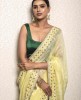 Light Yellow Saree in Soft Organza