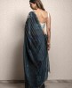 Peacock Blue Saree in Dola Silk
