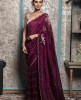 Wine color Saree in Dola Silk