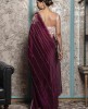 Wine color Saree in Dola Silk