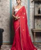 Red color Saree in Dola Silk
