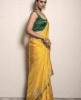 Yellow color Saree in Dola Silk