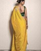 Yellow color Saree in Dola Silk