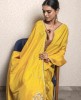 Yellow color Saree in Dola Silk