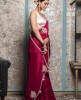 Dark Pink Saree in Dola Silk