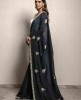 Dark Grey color Saree in Dola Silk