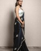 Dark Grey color Saree in Dola Silk