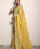 Yellow color Saree in Soft Organza 