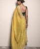 Yellow color Saree in Soft Organza 