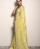 Lemon Yellow color Saree in Dola Silk