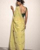 Lemon Yellow color Saree in Dola Silk