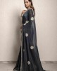 Dark Grey color Saree in Dola Silk