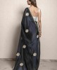 Dark Grey color Saree in Dola Silk