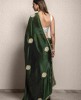 Dark Green color Saree in Dola Silk