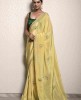 Lemon Yellow Saree in Dola Silk