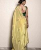 Lemon Yellow Saree in Dola Silk