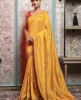 Mustard Yellow color Saree in Dola Silk