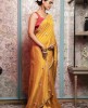 Mustard Yellow color Saree in Dola Silk