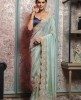 Sea Green color Saree in Dola Silk