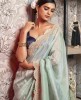Sea Green color Saree in Dola Silk