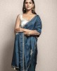 Navy Blue color Saree in Dola Silk 