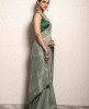 Sage Green color Saree in Soft Organza