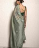 Sage Green color Saree in Soft Organza