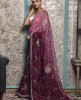 Lavender & Plum Ombre Saree in Soft Organza
