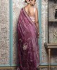 Lavender & Plum Ombre Saree in Soft Organza