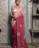 Shaded  Dola Silk Saree in Light Pink & Onion Pink