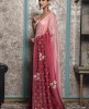Shaded  Dola Silk Saree in Light Pink & Onion Pink