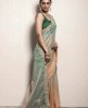 Green & Peach shaded Saree in Soft Organza