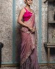 Onion Pink Saree in Pure Organza