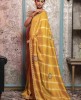 Mustard Yellow color Leheriya style Saree in Dola Silk 